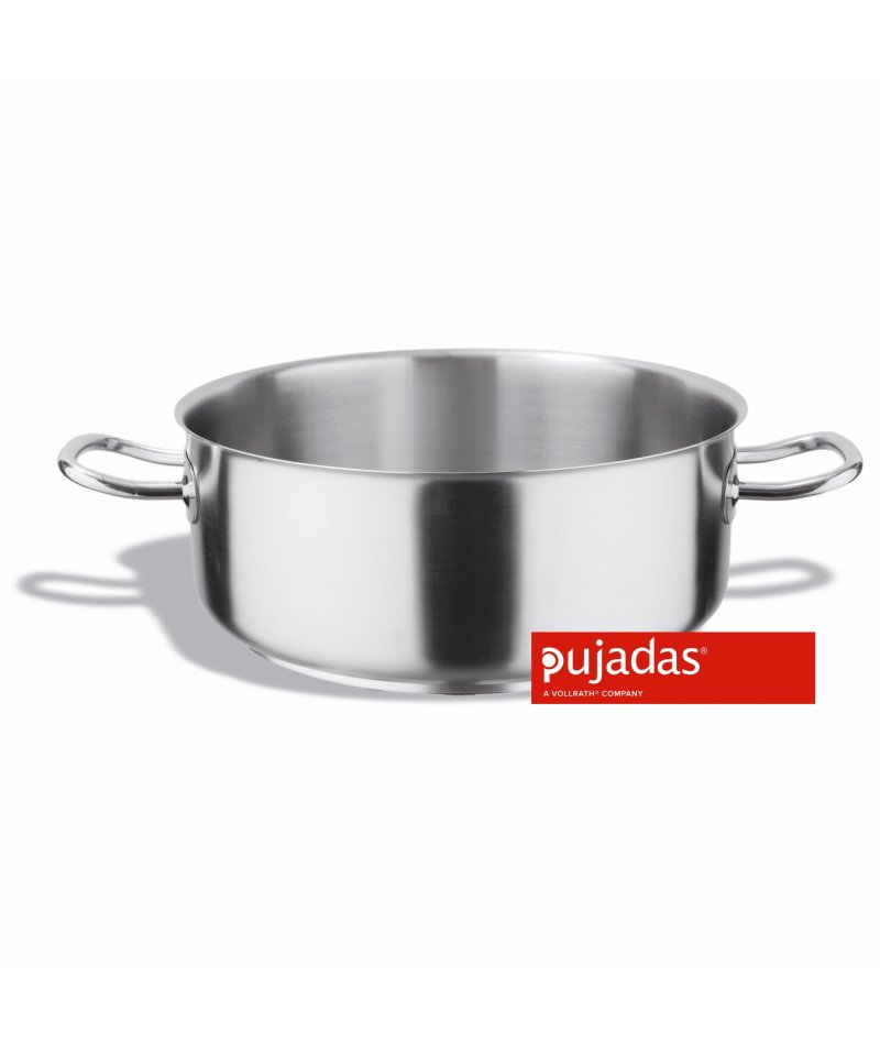 Cacerola baja sin tapa Inox-Pro - Diámetro: 35 cm - Altura: 14 cm - Capacidad: 13,6 lts