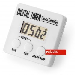 Reloj de cocina digital - Medidas(cm): 6,8x6,8x2,5