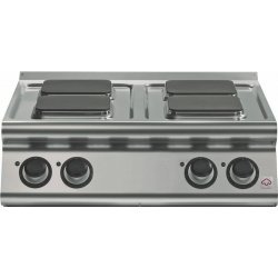 Cocinas eléctrica de sobremesa 4 fuegos cuadrados Fondo 700 Emotion