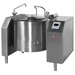 Marmita a vapor indirecta con mezclador de 540 Litros PVIM-500 con basculación - 100ºC