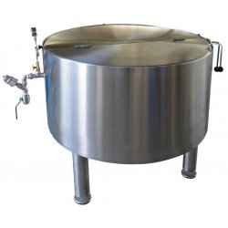 Marmita fija de coccion a vapor con mezclador de 1000 litros 152ºC