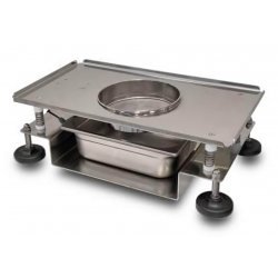 Tamiz vibratorio para filtrado de pastas de frutos secos y licor de cacao con rejilla de 0,5 mm