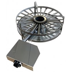 Quemador paellero a gas en acero inox con soporte. Diámetro 56cm. Potencia 26Kw