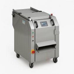 Máquina por el corte de cefalópodos, pulpo, calamar y sepia, con el sistema de posicionamiento automático