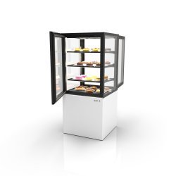 Vitrina Integra Refrigerada IN60/80-140A blanca con 3 estantes y puertas correderas