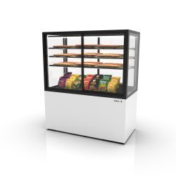 Vitrina neutra IN120/80-140NA blanca | Cristal templado y 3 estantes regulables