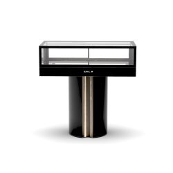 Vitrina neutra IN120/20-120TN blanca | Cristal templado, LED y estantes regulables para presentación profesional
