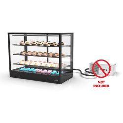 Vitrina refrigerada IN120-90RZ blanca con grupo remoto y 3 estantes regulables de cristal para hostelería
