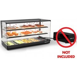 Vitrina refrigerada sobremostrador Logic Triple de 3 niveles con grupo remoto para tapas