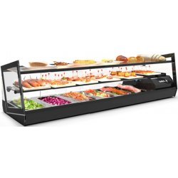 Vitrina refrigerada Kube VCKB6 para hostelería con triple exposición y diseño compacto en cristal
