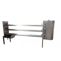 Prensa horizontal para queso de acero inoxidable con 3 pistones neumáticos Scovali SCPH-3EV