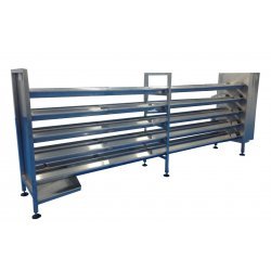 Prensa horizontal para queso de acero inoxidable con 5 pistones neumáticos Scovali SCPH-5EV