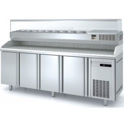 Mesa fría para pizza de 4 puertas 40x60