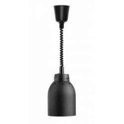 Lámpara de calor MINIMAL de acero en tono negro mate extensible hasta 190 centímetros