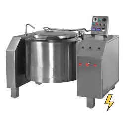 Marmita eléctrica indirecta con mezclador de 220 Litros PEIME-220 con basculación eléctrica - 100ºC