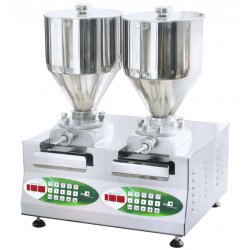 Inyectora dosificadora llenadora de engranajes eléctrica para pastelería y gastronomia con 2 tolvas 8,5 L